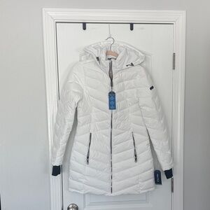 Nautica Women's White Puffer Jacket